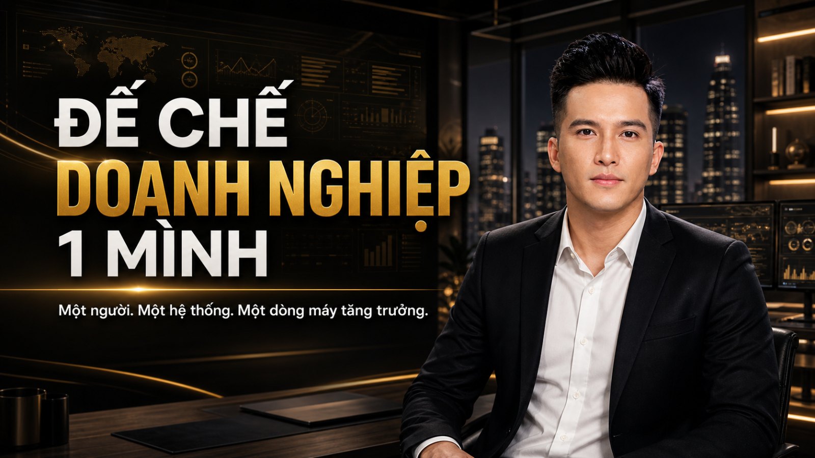 Đế Chế Doanh Nghiệp 1 Mình — Một người. Một hệ thống. Một dòng máy tăng trưởng.